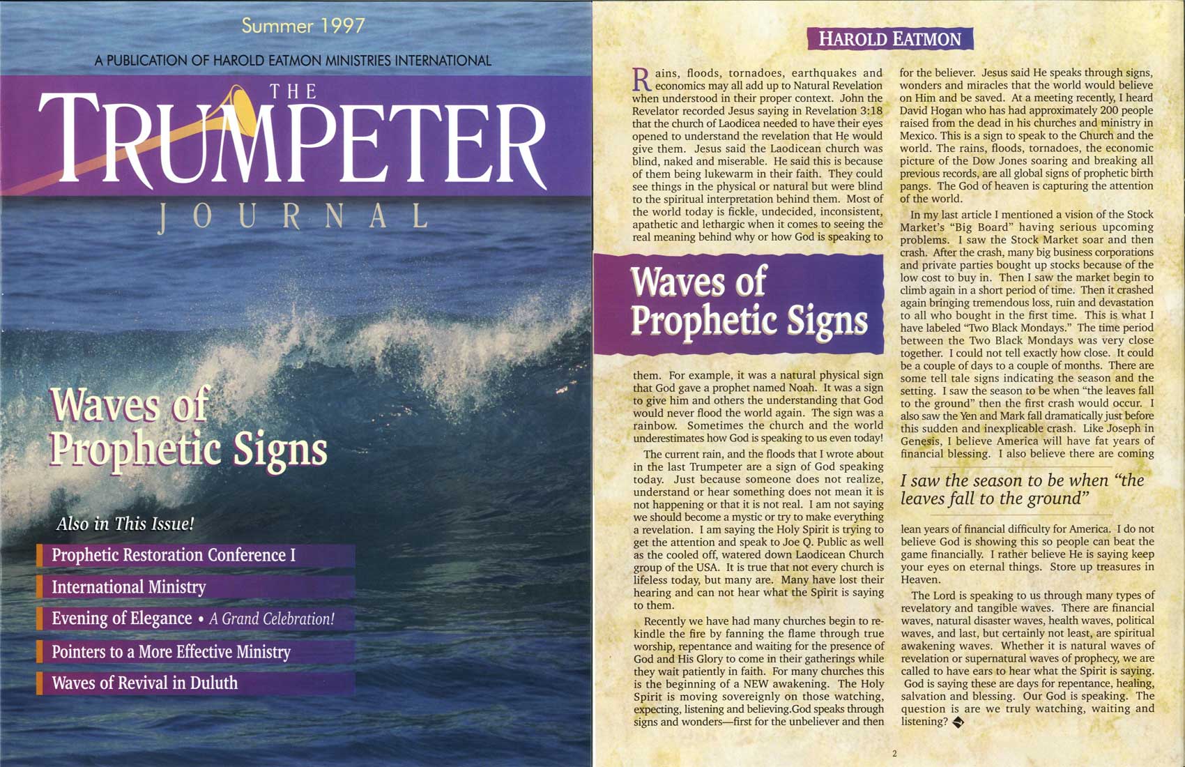 Waves of Prophetic Signs